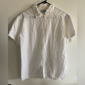 Fresh Produce White Casual Button Down Shirt